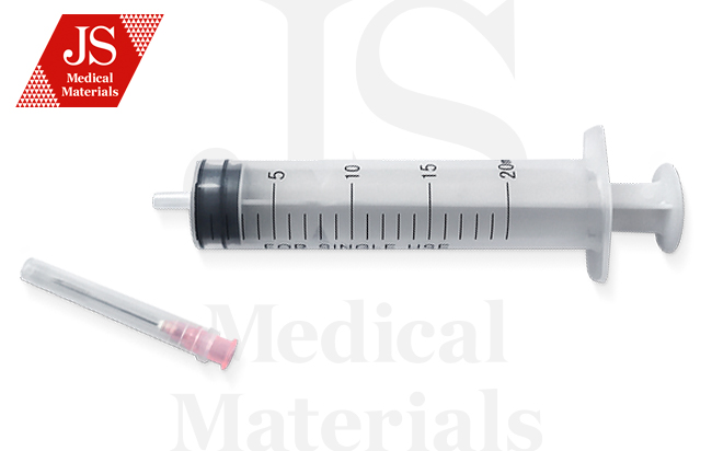 Шприц JS ін’єкційний 20,0 мл з голкою 0,8х38 мм, 3-х компонентний, тип з’єднання з голкою «Луер Сліп»